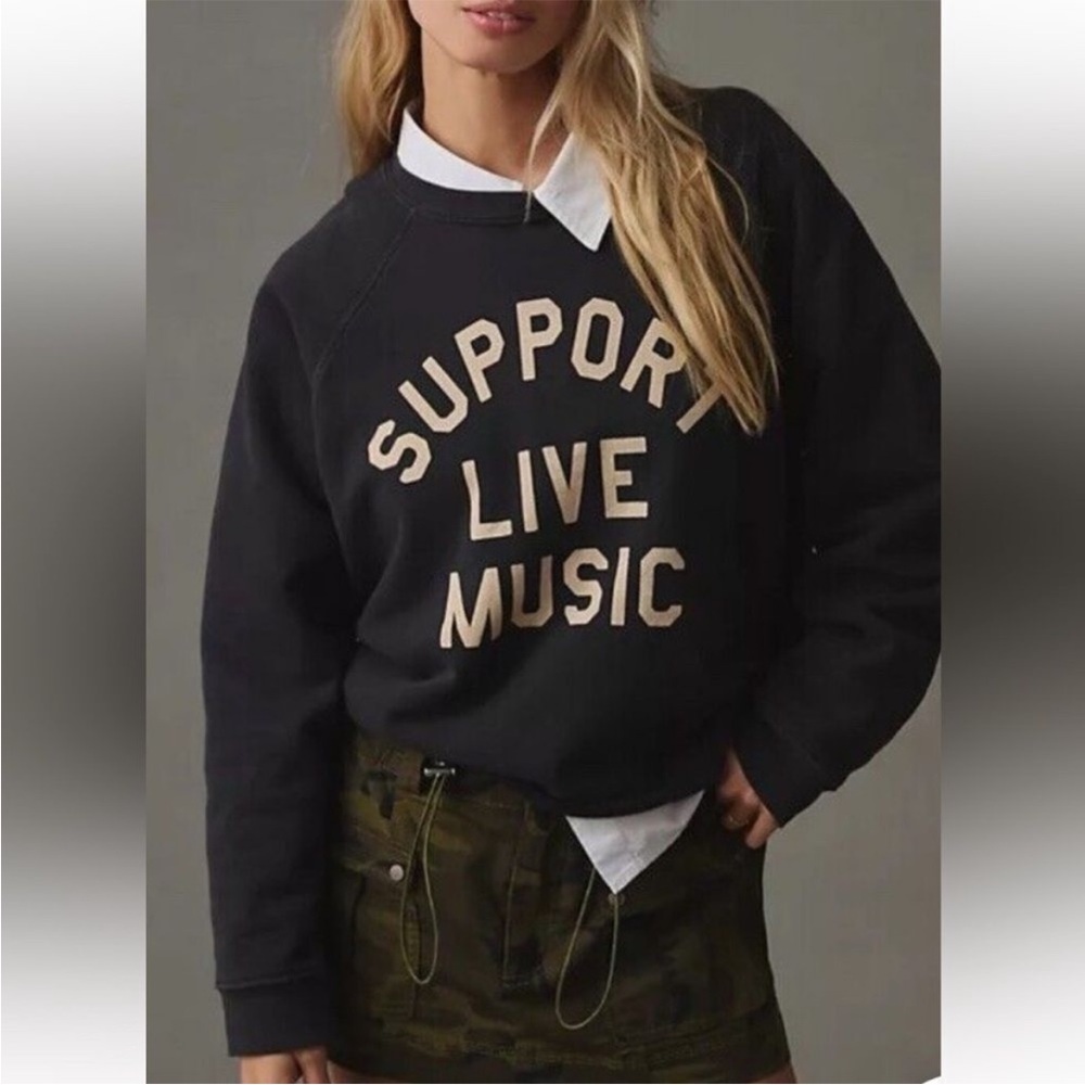 Original Retro Brand Anthropologie Navy crewneck sweatshirt size small